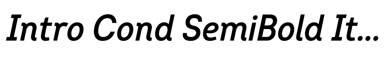 Intro Cond SemiBold Italic